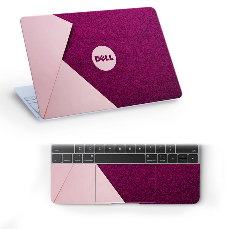 Image of Galaxsia DL244 Top+Wrist Pad Vinyl Laptop Skin /Sticker /Cover for 14 Inches Laptops Laminated-Removable-HD Quality Compatible for Dell (13.8x9.6 Inches)