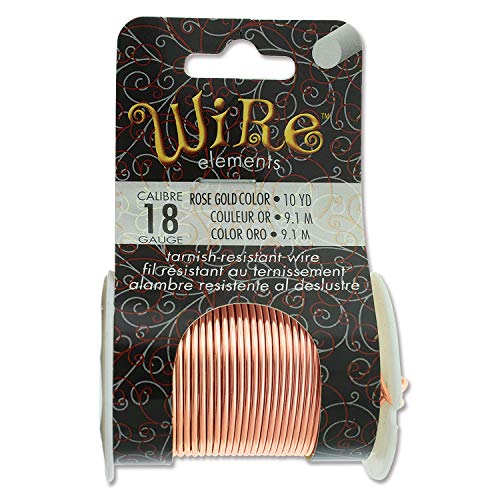 Image of The Beadsmith Wire Elements 18-Gauge Lacquered Tarnish-Resistant Copper Wire for Jewelry Making, 10 Yard, 9.14 Meter Spool