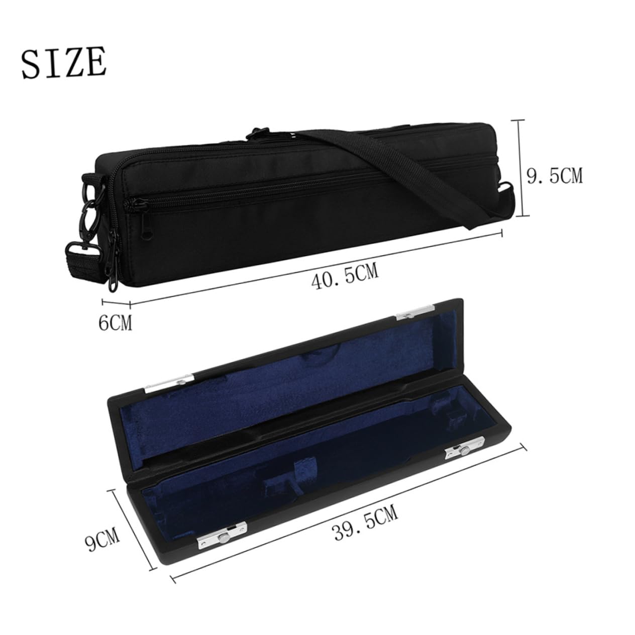 ifundom Flute Bag Case Oxford Fabric Flute Carrying Case with Zipper Lightweight Wind Instrument Storage Bag
