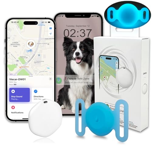 GPS Tracker for Dogs, Mini GPS Cat Tracker, IPX8 Waterproof GPS Trackers for Cats with Holder, No Monthly Fee, Work with Apple Find My(iOS Only), Smart Trackers for Dogs-YGBlue-5 - image 8