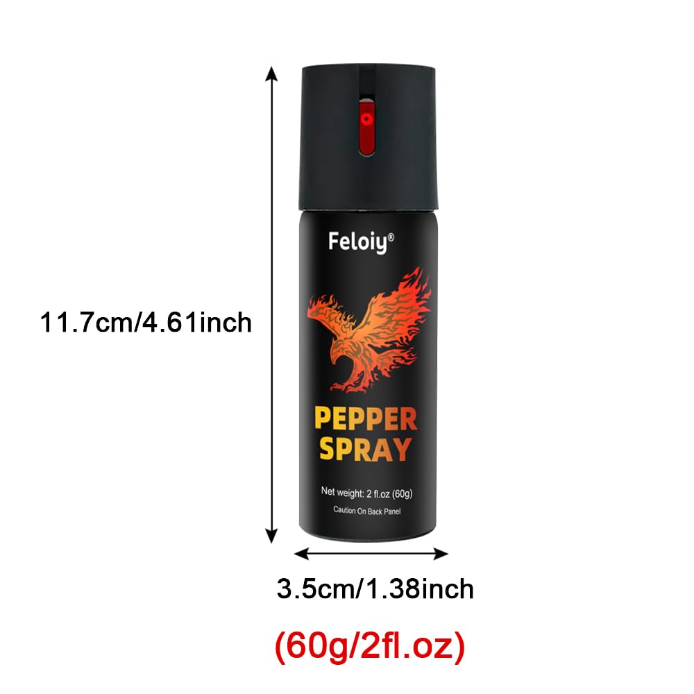 60ml Pepper Spray with protruding Nozzle Design - Faster and More Accurate Aiming - Pepper Spray Keeps You Safe