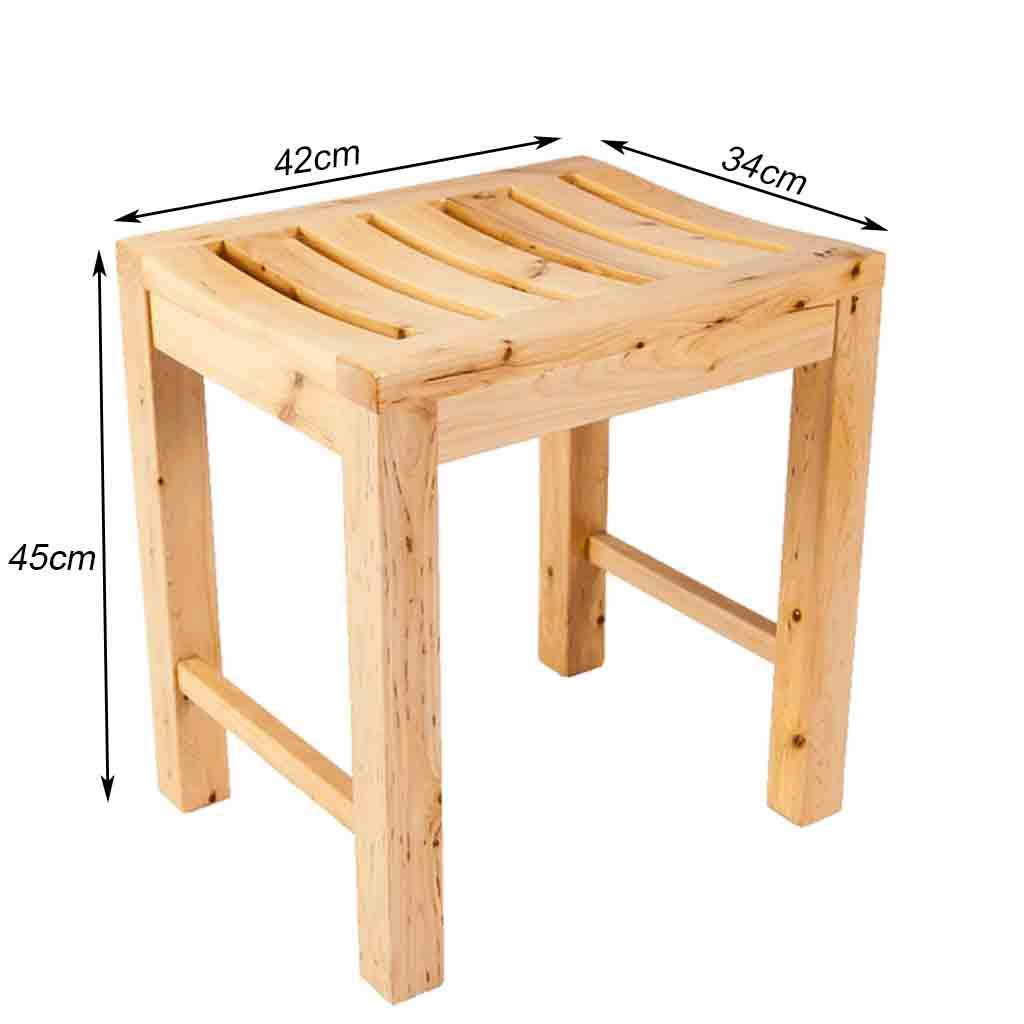 Madera Banco de Asiento de Ducha Ergonómico Silla de bañera Taburete de Esquina de baño para Interior o Exterior Ayuda de baño Carga de 200 kg.