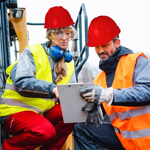 Image of Leumoi 20 Pack Hard Hat Bulk 4-Point ABS Safety Helmets Adjustable