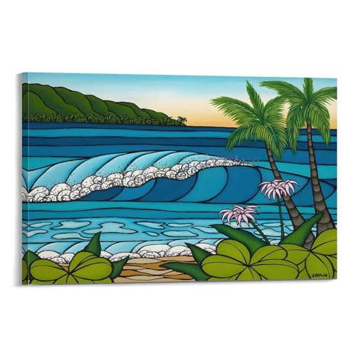 アートパネル 油絵 ヘザーブラウン 絵画 風景画北欧 現代 ポスター (4) オフィス ベッドルーム ダイニングルーム装飾 キャンバス 印刷 アートパネル16x24inch(40x60cm)