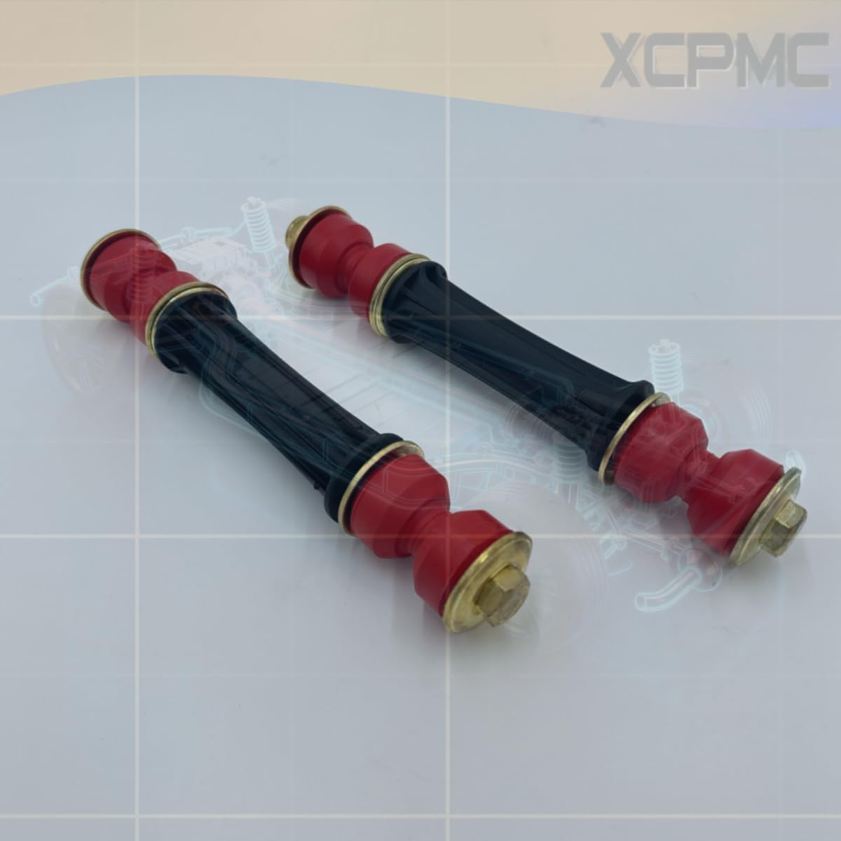 Front Sway Bar Link Kit - Fits 2007-2020 Chevy Silverado Tahoe Suburban GMC Sierra Yukon, S10 Blazer Sonoma, Nissan Frontier D21 - Direct Replacement K700432 (Red)