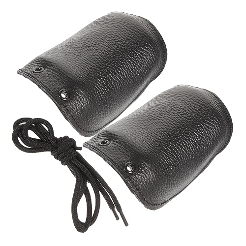 BUTIFULSIC 1 Pair Shoes Protector Toe Attachment for Safety Boots Wear-resistant Shoes Cover Reusable Shoes Covers Safety Shoes Supplies Shoes Toe Protective Cover Black Two Layers of Cowhide