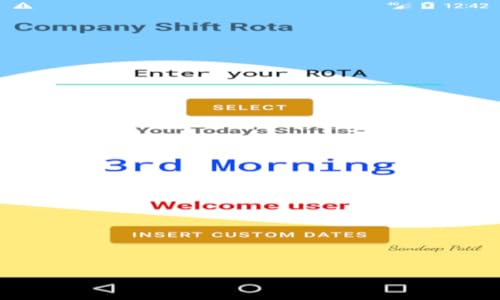 Company Shift Rota