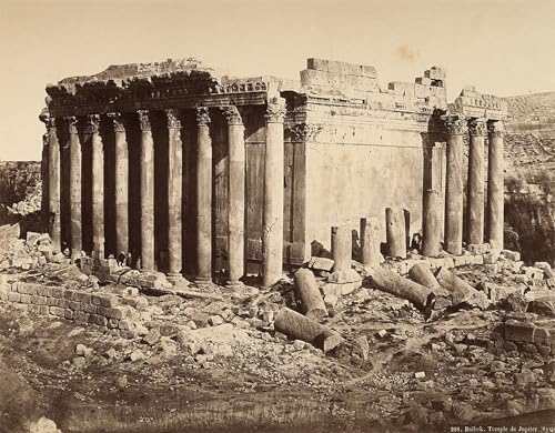 Le temple de Bacchus affiche Félix Bonfils pour habiller un grand mur blanc de salon 60x90