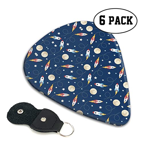 Rocket In Space Lot de 6 médiators pour guitare acoustique, guitare électrique, basse, ukulélé – fins, moyens et épais. - Les Beatles, Paul McCartney, John Lennon, RIngo Starr, George Harrison Rocket In Space Lot de 6 médiators pour guitare acoustique, guitare électrique, basse, ukulélé – fins, moyens et épais. – Image 3