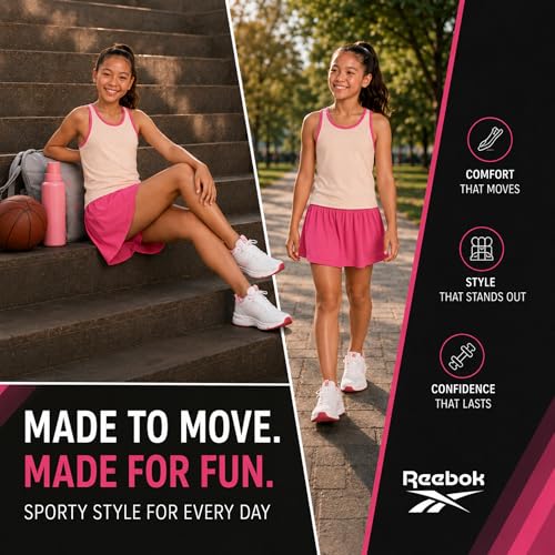 Image of Reebok Girls 2-Piece Short Set - Sleeveless Tank Top & Butterfly Shorts