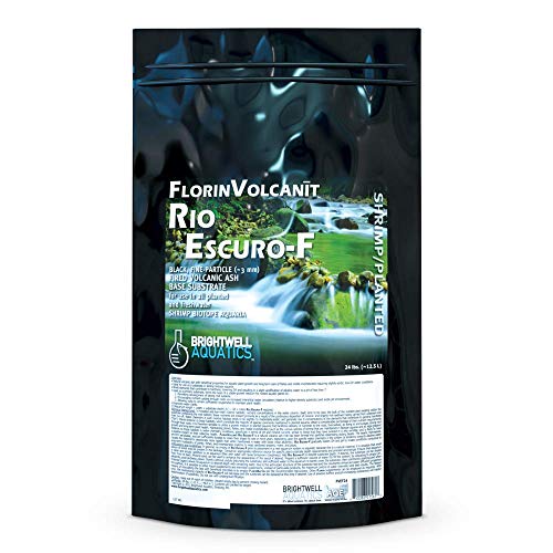 Image of Brightwell Aquatics FlorinVolcanīt Rio Escuro-F - Volcanic Substrate for Freshwater Planted & Shrimp Aquariums - Boosts Root Growth, Lowers GH & pH, 24lb