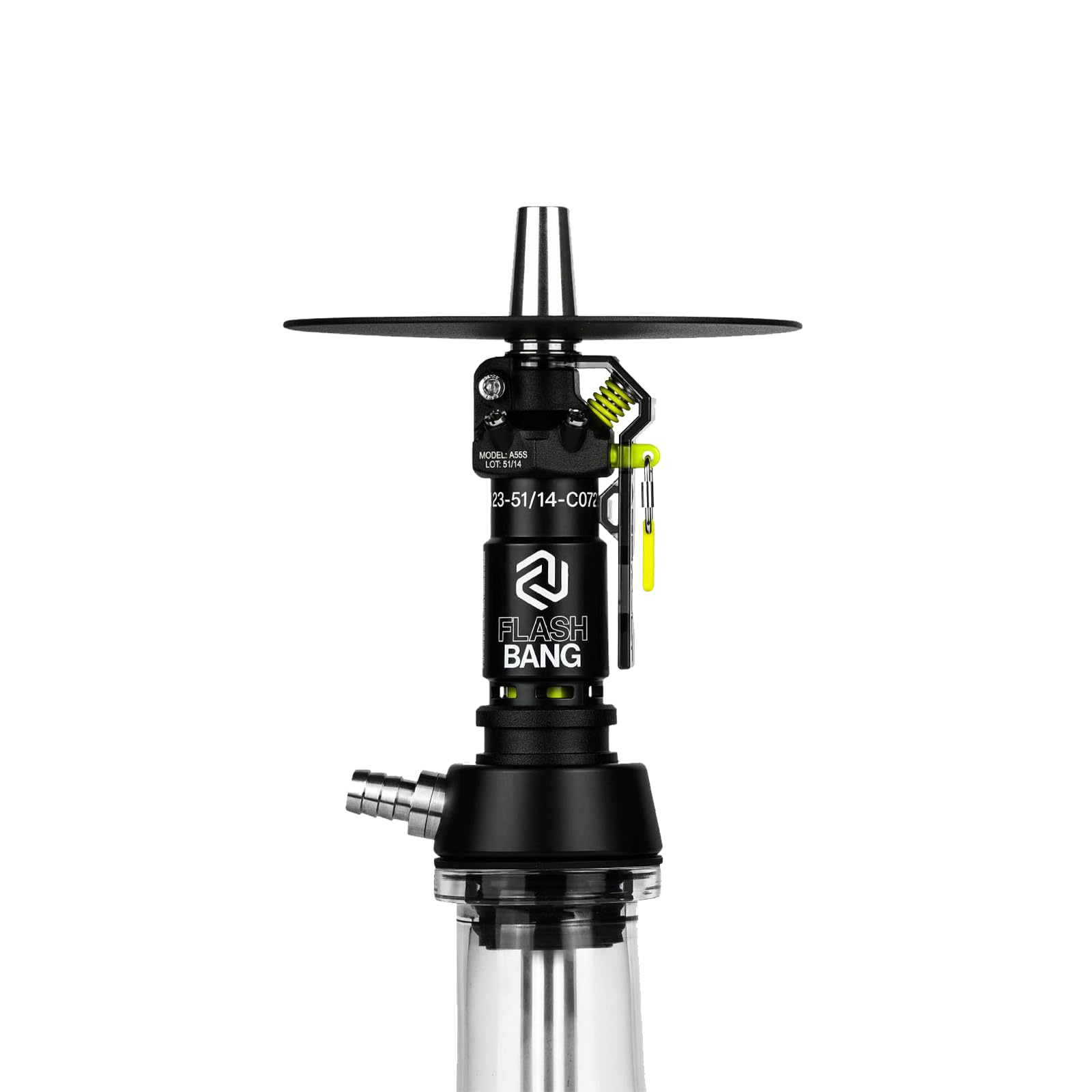 Moze - Amotion - Flashbang - Premium Edelstahl Shisha in detailierter Flashbang Optik - Hochwertige Verarbeitung (Slate)