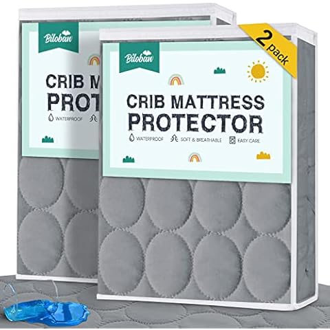 Biloban Crib Mattress Protector 2 Pack Cover