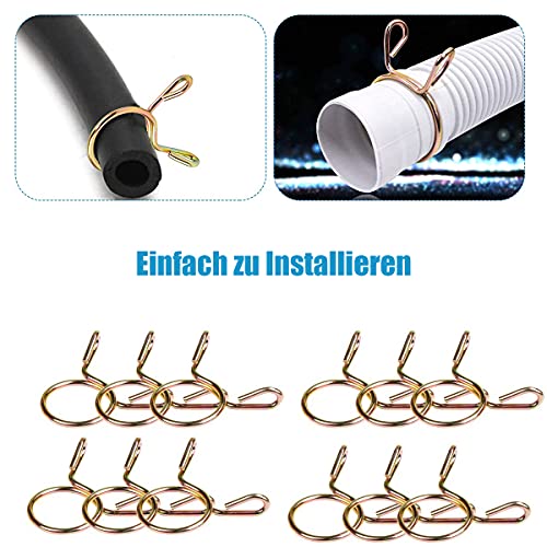 Filtre Essence Moto - Universel Filtre Essence Tondeuse 4 Pièces Filtre Carburant 5mm + 3 M Conduite de Carburant + 10 Pièces Collier de Serrage pour Voiture, Moto, Tondeuses à Gazon - Image 6