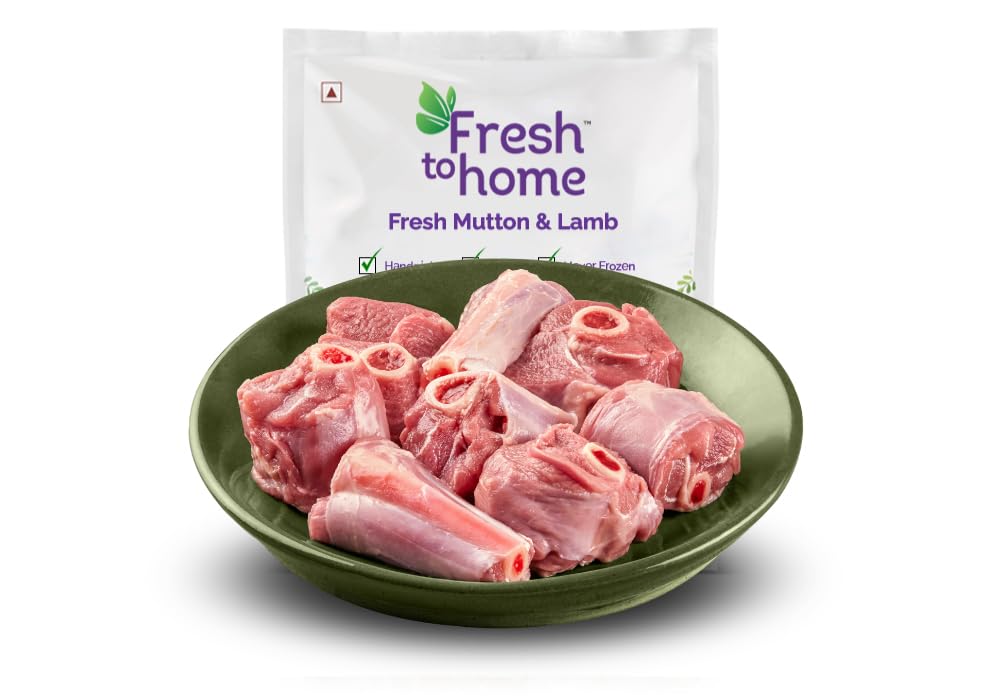 FreshToHome Premium Lamb Shoulder | Curry Cut | 380g to 400g Pack | Fresh | Never Frozen-image-28