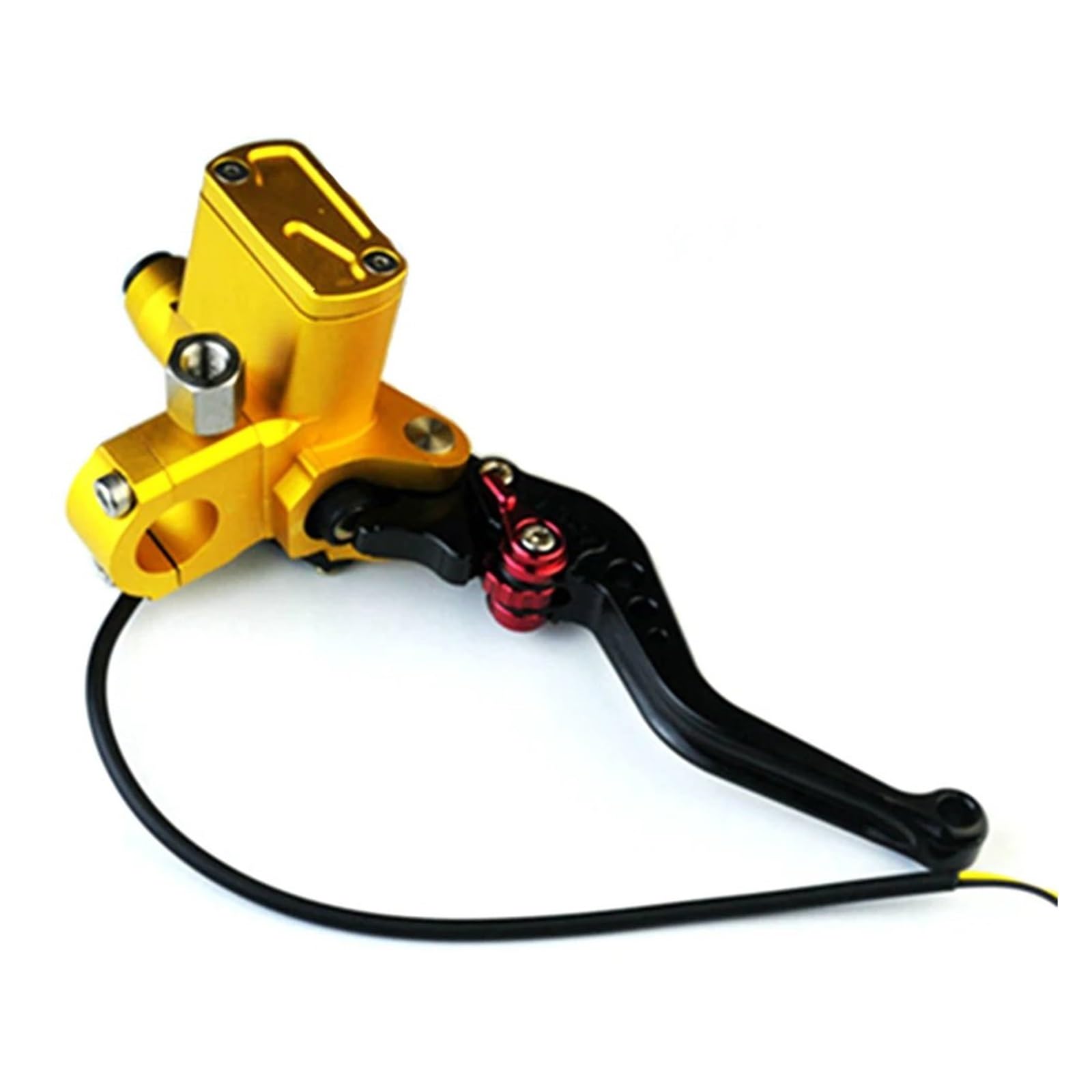 Hguvsjd 22mm Handle for Scooter Dirt Bike Street E-Bike CNC Hydraulic Brake Clutch Pump Lever Master Cylinder Motorcycle Brake Lever(Yellow Right)