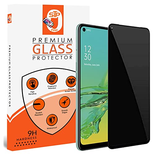 Image of Anti-Spy Privacy Tempered Glass Screen Protector Compatible For Oppo A72 (Black, Pack of 1) Edge to Edge Coverage Screen Guard with Easy Installation Kit