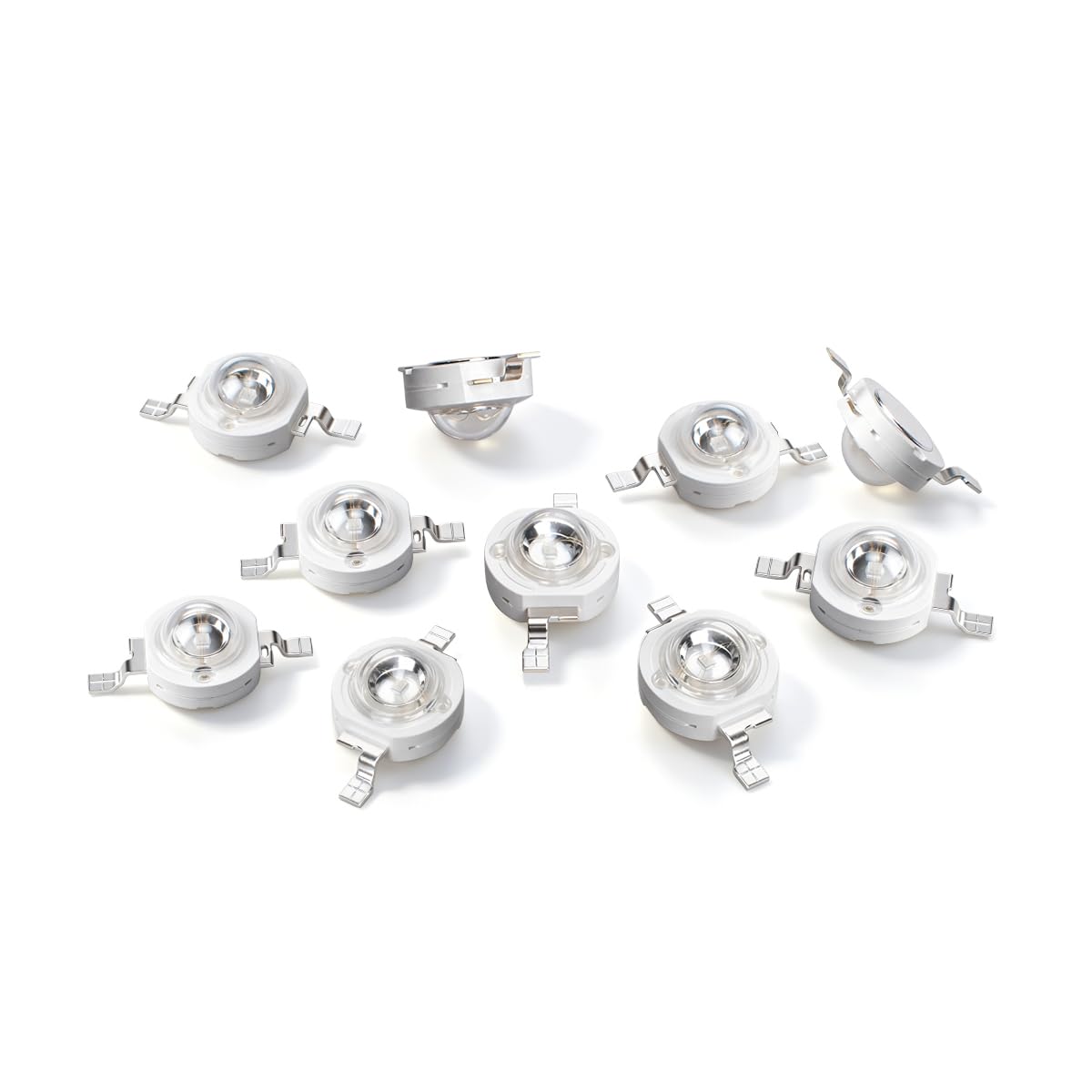 Innfeeltech 10 Pcs High Power Led Chip, 3W Cyan Lamp Beads DC 3.0-3.4V, 490nm