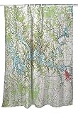 Betsy Drake Tims Ford Lake, TN Nautical Map Shower Curtain