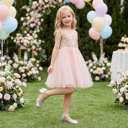 Image of Stelle Girls Glitter Charm Dress Shoes Sequins Princess Heels for Party | Sparkle finish, Decorative charms, Cushioned comfort, Flexible outsole, Dress-up, Special occasions, Comfortable fit