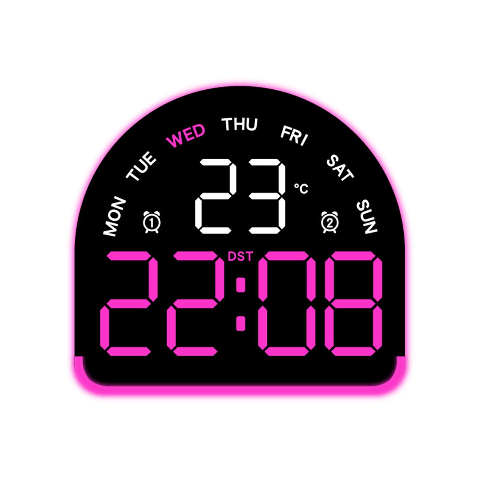 Xinsheinelry Digital Alarm Clock for Bedroom Electric Desk Large Number Temperature USB Port Loud Alarms LED Digital Clocks Desk Alarm