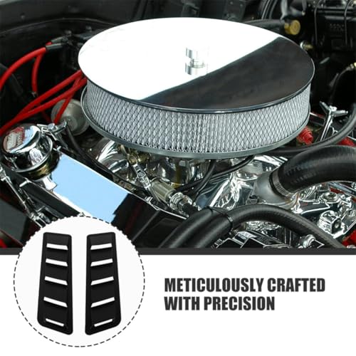 Cubierta de ventilación del capó en ABS negro con kit de 4 piezas protectoras para coche 3