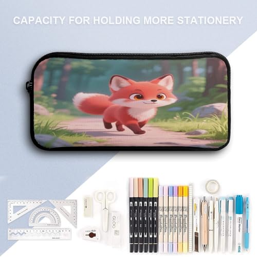 Printed Backpack With Lunch Pack Storage Box Case Little Fox 3pcs Lightweight Travel Backpack4