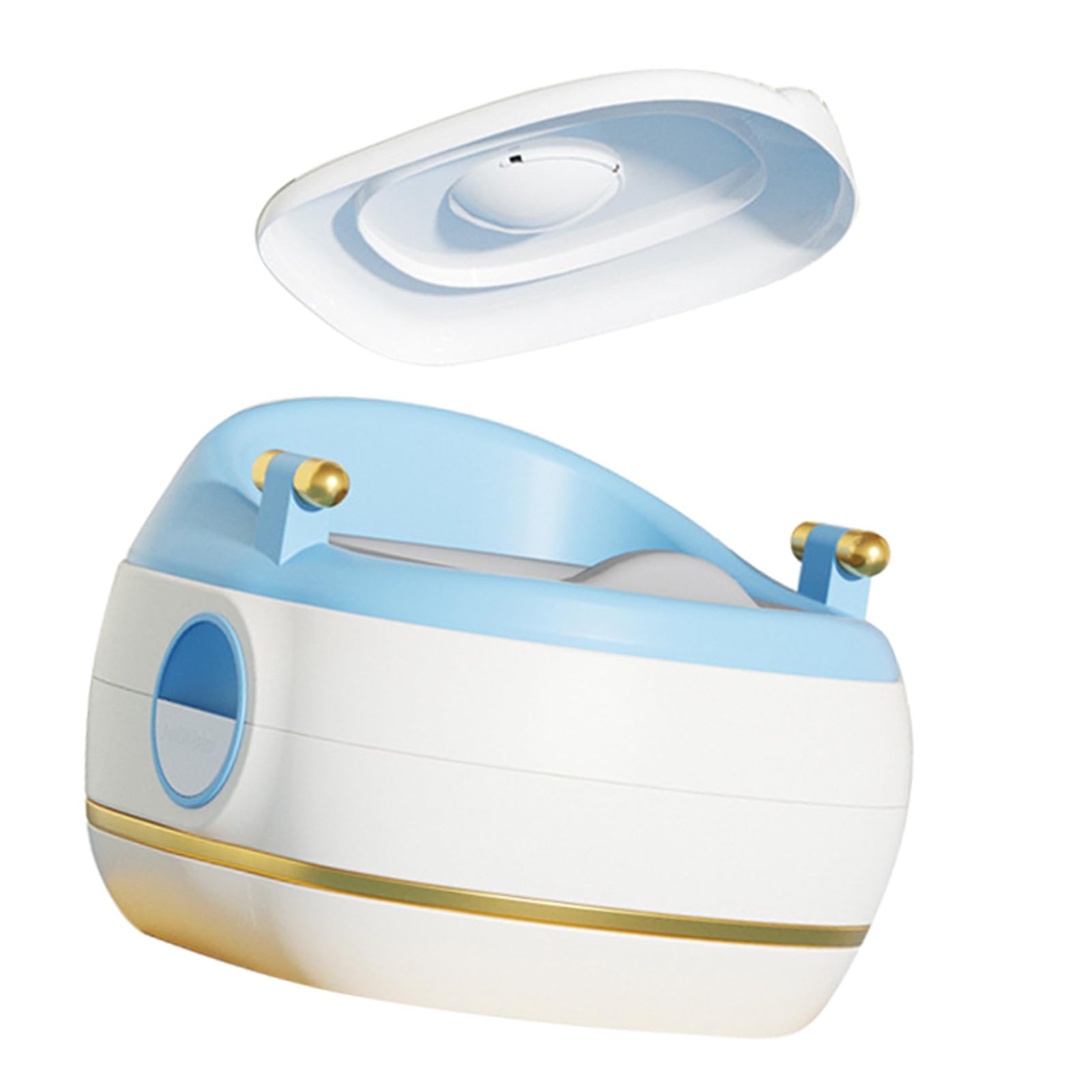 Toilette per bambini vasino per bambini 3 in 1 Vasino multifunzionale antiscivolo con poggiapiedi per ragazzi e ragazze Toilette per neonati in plastica PVC salvaspazio (PVC blu)