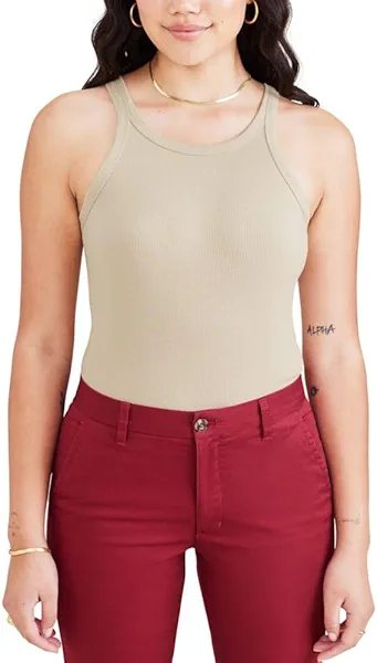 DOCKERS Women's Slim Favorite Knit Tank Top Shirt