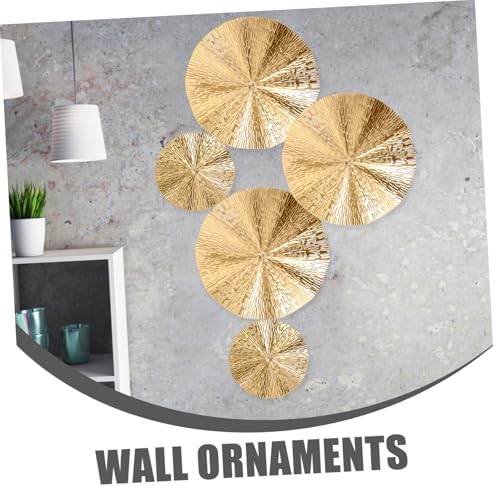 Décoration murale métal disques dorés DIYEAH 12 pièces pour salon moderne
