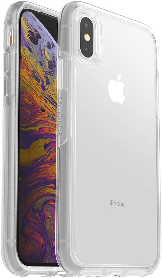 OtterBox iPhone Xs & iPhone X (Only) - Symmetry Clear Series Case - Clear - Ultra-Sleek - Wireless Charging Compatible - Raised Edges Protect Camera & Screen - Non-Retail Packaging