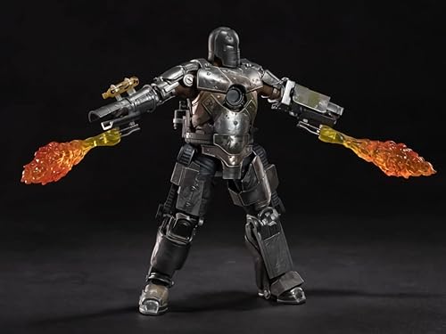 Miniatura 2 de OVONNI - Figura de acción coleccionable de Ironman Mark 1, diseño de pintura desgastada, 7 pulgadas, articulaciones completamente móviles