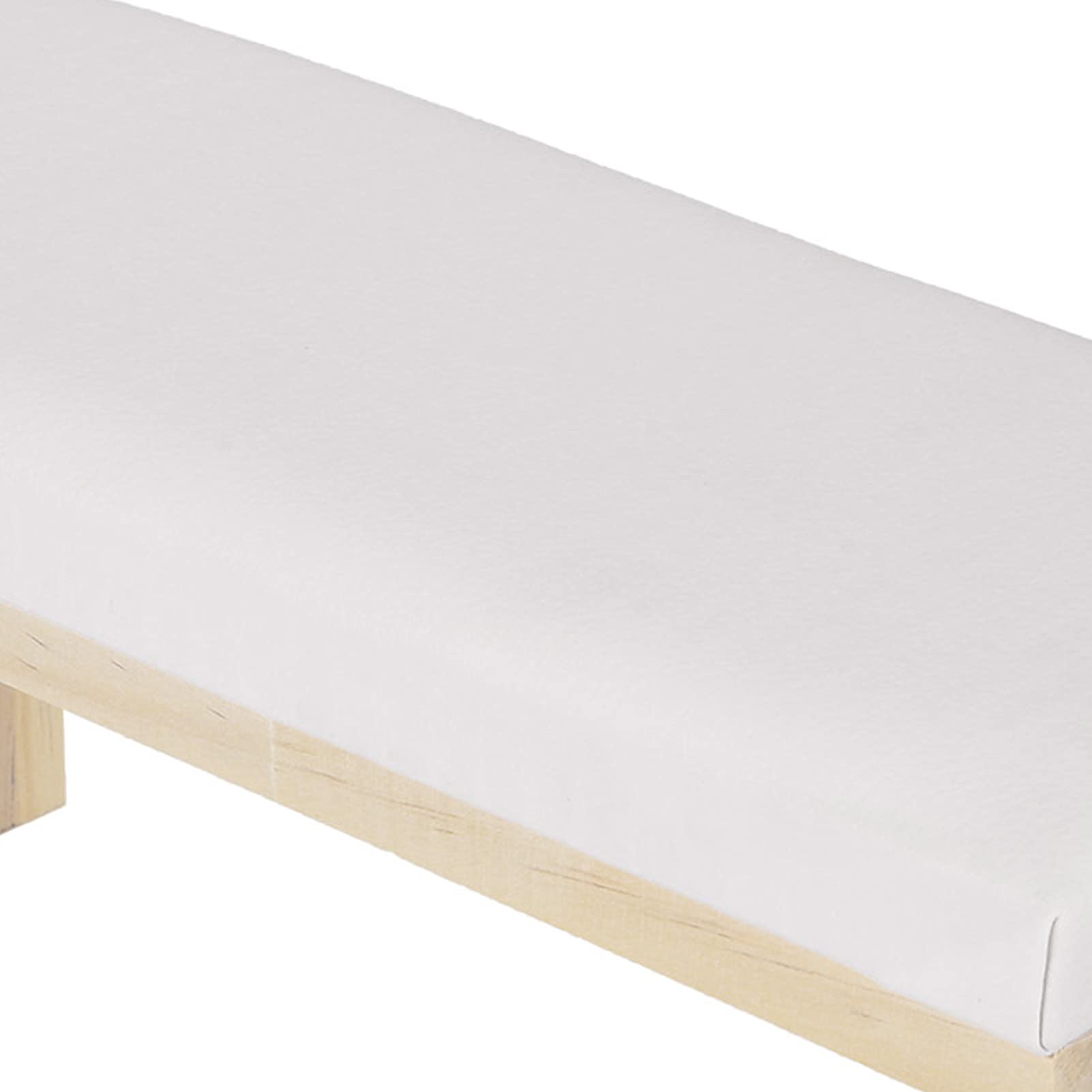 Coussin de Main de Manucure Coussin D'accoudoir D'ongle en Cuir PU Accoudoir D'ongle avec Support en Bois pour la Maison et le Salon de Manucure(blanc)
