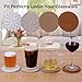 RICHCEE 4 Pcs Coasters for Drinks, 4.3 Inch Fit for All Kinds of Cups, 4 Colors Minimalist Absorbent Cotton Handmade Coaster for Tabletop Protection/Housewarming Gift/Home Decor (Coffee)