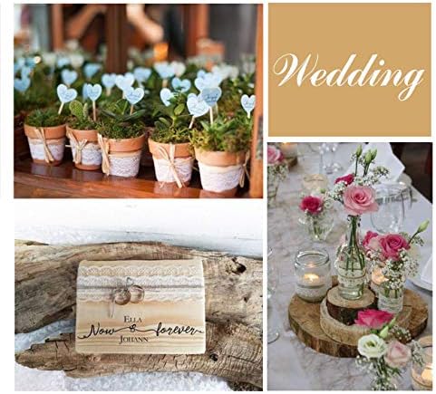ABSOFINE 2 Rolls (15M/Each) Lace Roll White Lace Ribbon Vintage Floral Lace Trimming Bridal Wedding Lace for Decoration Crafts DIY Sewing