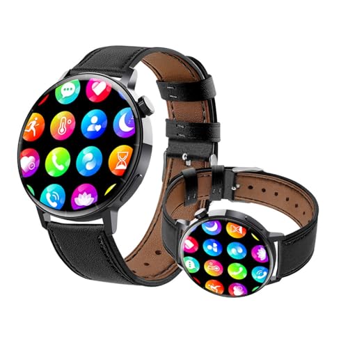2025 Reloj Mujer Inteligente - 𝐫𝐞𝐥𝐨𝐣 𝐝𝐢𝐚𝐛𝐞𝐭𝐞𝐬 1.43' Reloj Deportivo Hombre 150 Modos Deportivos Presión Arterial Regalo Festivo F67S0604,Blackrubber
