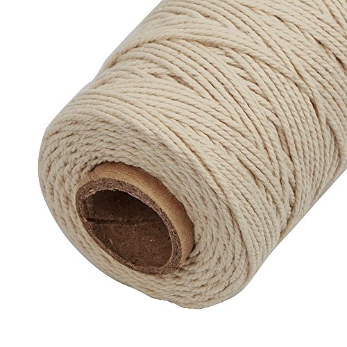 Tenn Well Butchers Cooking Twine, 328 Feet 3Ply 1mm Cotton Bakers Twine, Food Safe Kitchen String for Roasting, Trussing Meat and Turkey, Food Prep, Baking and More