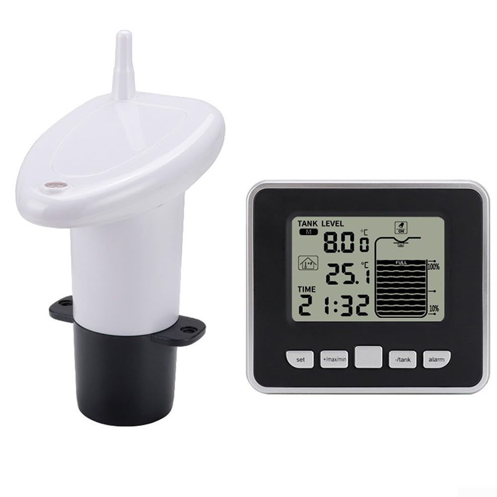 Medidor de nivel de tanque de agua, sensor de nivel de agua, medidor de nivel de tanque de agua electrónico multifuncional para interiores, sensor de nivel de líquido Ul-trasónico