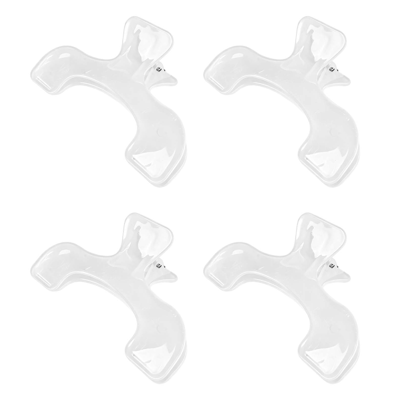 Transparent Book Clip Page Holder - 4 Pcs Clear Book Holder for Reading, Portable Bookmark Accessories, Paper Clamps for Book, Magazine, Notebook, Hands-Free Reading for Home, School, Office