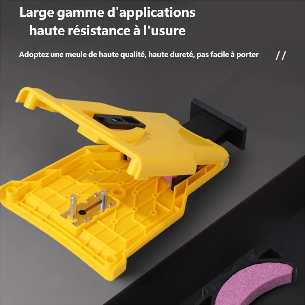 Affuteur Chaine Tronçonneuse,Affuteuse De Chaine Tronconneuse,Affuteur Tronconneuse,Avec 6 Pierres, Précision Instantanée Pour Coupe Efficace (1)