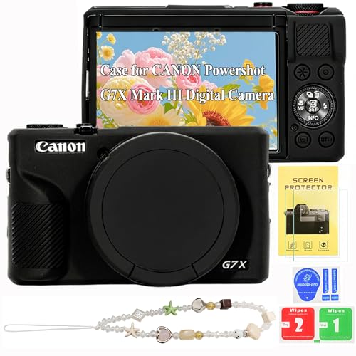 Funda para Canon Powershot G7 X Mark III con Protector y Correa miniatura 1