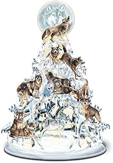 The Bradford Exchange Al Agnew The Legend Of The White Wolf Illuminated Tree Sculptured Figurine