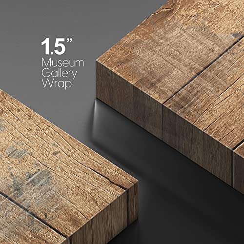 Wall26 - Double Exposure Rustic Canvas Wall Art - An Owl - Giclee Print Modern Wall Art | Stretched Gallery Wrap Ready To Hang Home Decoration - 24X36 Inches #TOP4