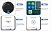 Roiciao 2 Pack Smart Air Tracker for Apple Find My (iOS Only), Key Finder Item Locator for Luggage,Wallet,Bicycle and More, IPX6 Waterproof, Comes with 2pcs Silicone Lanyard
