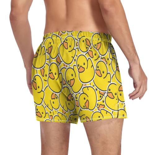 Image of Men's Boxer Shorts Cotton Loose Underwear with Button Fly