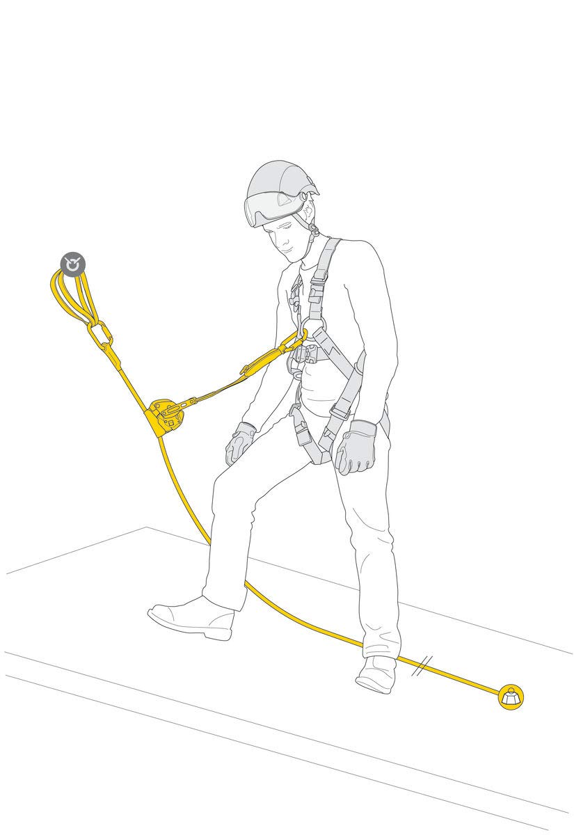 Petzl ASAP Lock Vertical Lifeline Kit 10 M, Anchor System Unisex Adult, Multicoloured, M