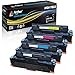 Arthur Imaging Compatible replacement for Canon 046H CRG 046 High Yield Black Cyan Magenta Yellow Toner Cartridge for use with Canon imageCLASS MF733Cdw MF731Cdw MF735Cdw LBP654Cdw MF733 MF731, 4-Pack