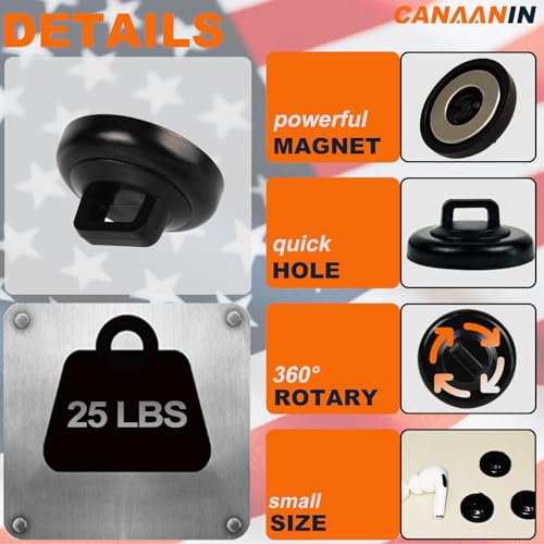 Magnet Zip Tie Mount Clips Magnetic Zip Ties Mount Base Holder Strong Wire Cable Holder Mount Wire Clips Management for Home Office Marine Electrical Wiring (D23 20Pcs)3