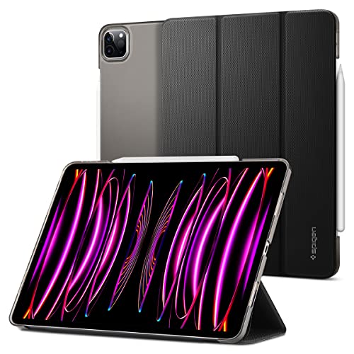 Image of Spigen for iPad Pro 11 inch Case M2 4th Generation (2022) / 3rd Generation (2021), Liquid Air Folio Protective Tri-Fold Cover with Transparent Back, Black
