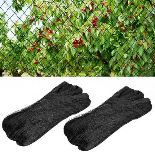 Rete Anti Uccelli, 2 Pcs Rete Anti Piccioni 7,5m x 15m per Rete Pollaio Rete Balcone Rete Giardino Rete Laghetto Rete Gatti Rete di Protezione Multiuso, Maglia 5cm, Adatto Frutteti Balcone Recinzioni
